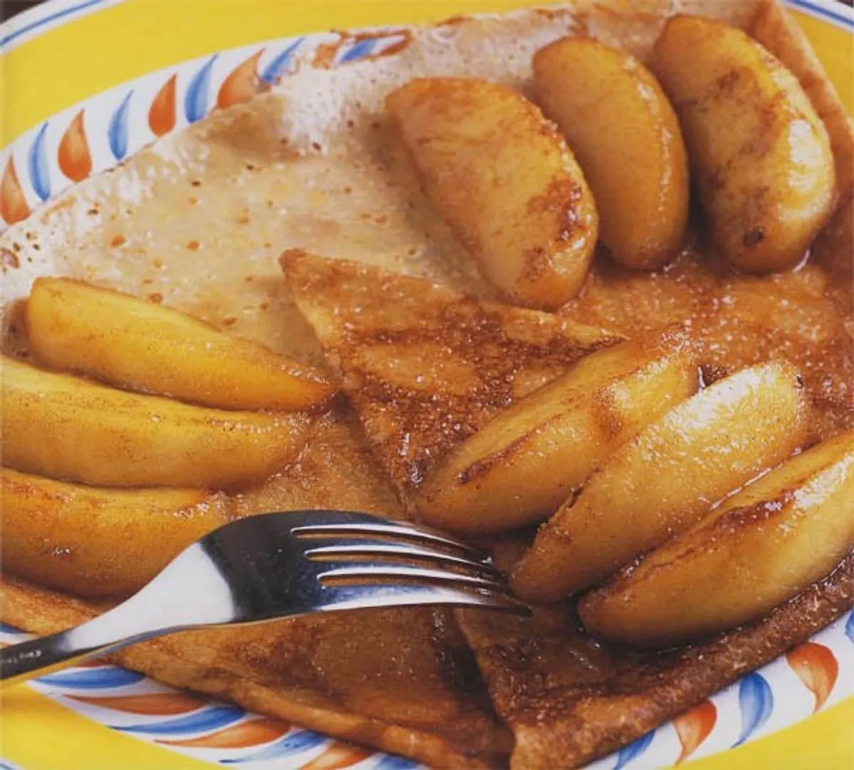 Recette crêpes aux pommes caramélisées